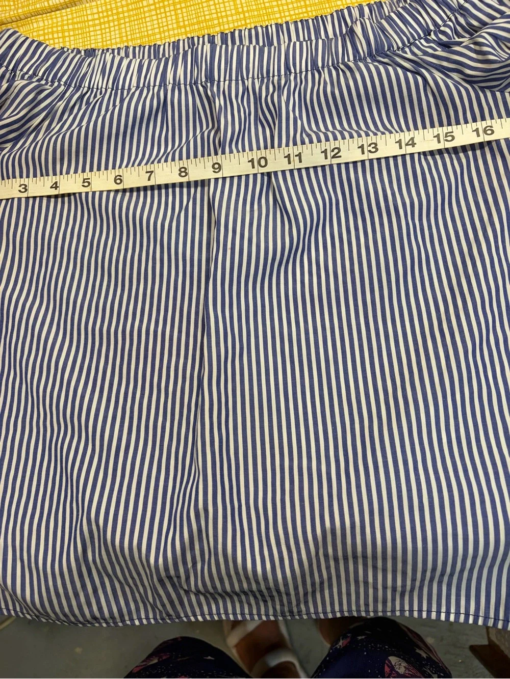 Zara Blue and White Striped Off-Shoulder Blouse